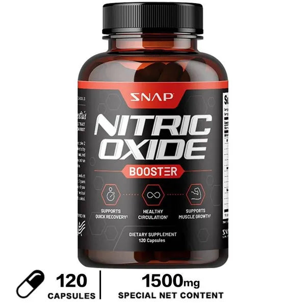 PACKAGE DEAL!!! 4 Nitric Oxide Booster by Snap Supplements - Pre Workout (120 capsules ) O