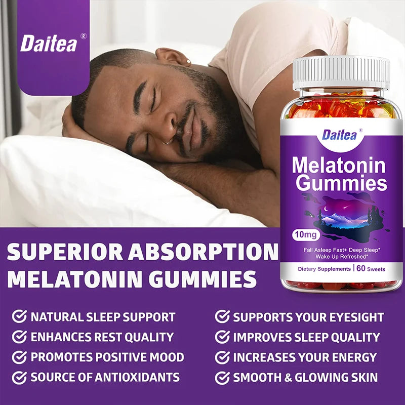 Daitea Melatonin Gummies 10mg Natural - Gelatin Free and Halal