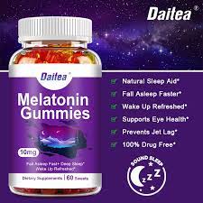 Daitea Melatonin Gummies 10mg Natural - Gelatin Free and Halal